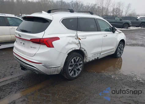 2021 Hyundai Santa Fe Calligraphy z USA, uszkodzony, nr VIN 5NMS5DALXMH368489